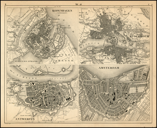 48-Netherlands and Scandinavia Map By G Heck