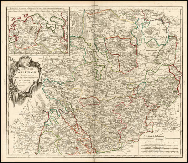 94-Germany Map By Gilles Robert de Vaugondy