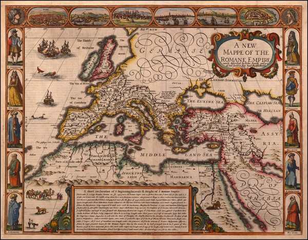 17-Europe, Italy, Turkey, Mediterranean and Turkey & Asia Minor Map By John Speed