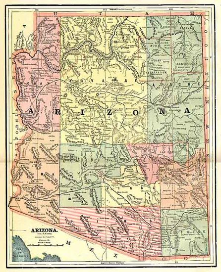 68-Southwest Map By George F. Cram