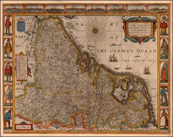 97-Netherlands Map By John Speed