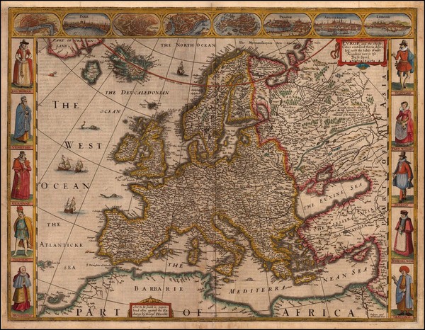 19-Europe and Europe Map By John Speed