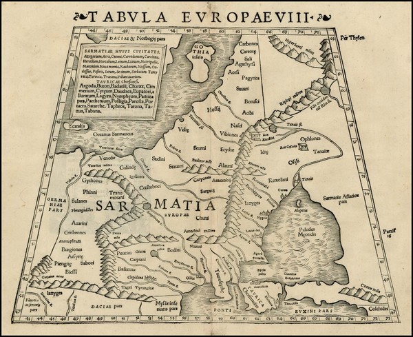 98-Russia, Ukraine, Baltic Countries and Scandinavia Map By Sebastian Munster