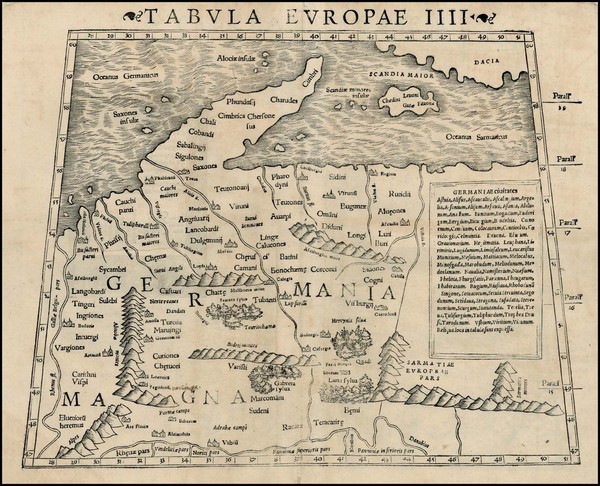 56-Austria, Hungary, Baltic Countries, Scandinavia and Germany Map By Sebastian Munster