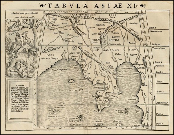 61-India, Southeast Asia and Central Asia & Caucasus Map By Sebastian Munster