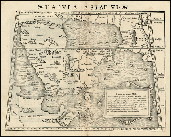 68-Middle East Map By Sebastian Munster
