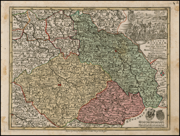 17-Poland and Czech Republic & Slovakia Map By Matthaus Seutter