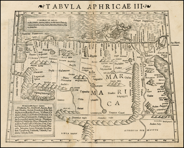 68-Middle East, Egypt and North Africa Map By Sebastian Munster