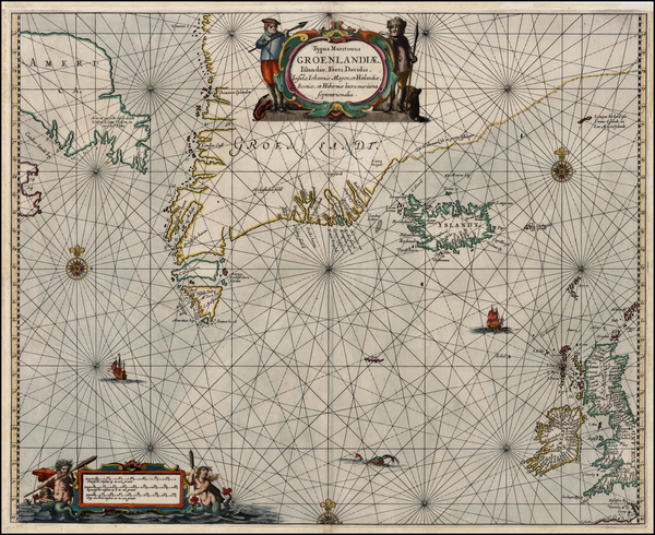 24-Atlantic Ocean, British Isles, Iceland and Canada Map By Jan Jansson