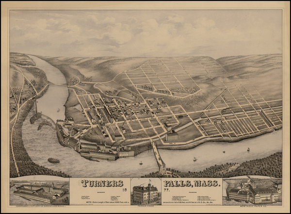 75-New England Map By O.H. Bailey