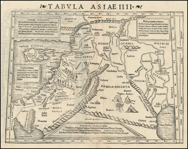 76-Mediterranean, Middle East, Holy Land and Balearic Islands Map By Sebastian Munster