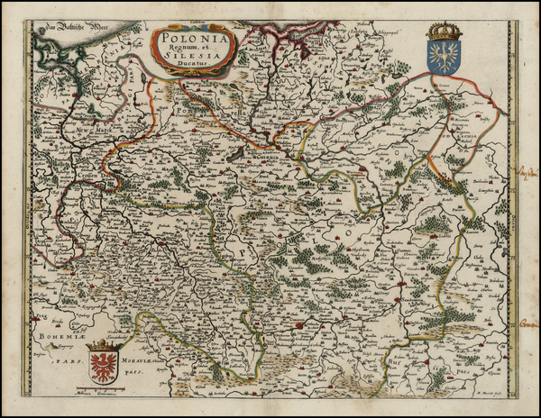 63-Poland and Baltic Countries Map By Matthaus Merian