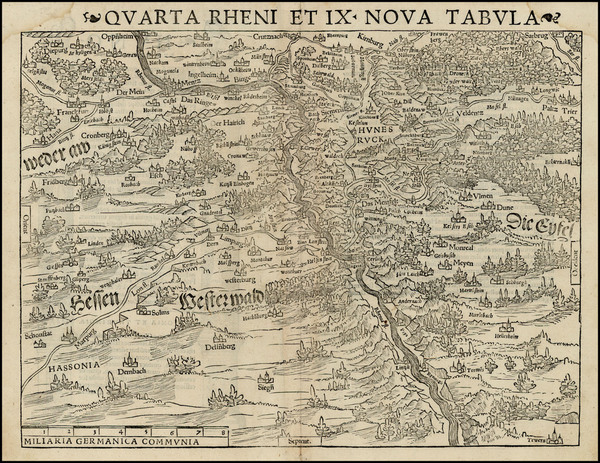 40-France and Germany Map By Sebastian Munster