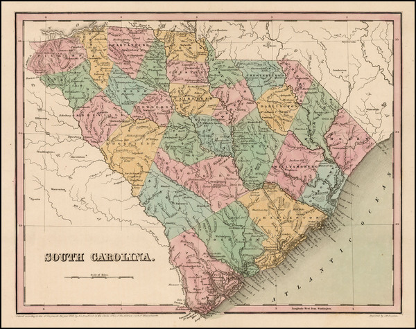 52-Southeast Map By Thomas Gamaliel Bradford