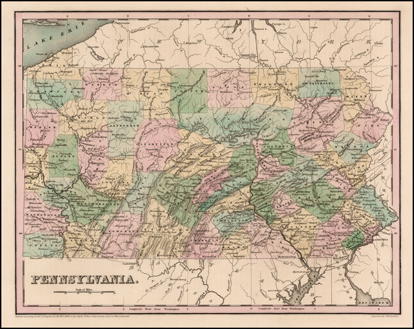 28-Mid-Atlantic Map By Thomas Gamaliel Bradford