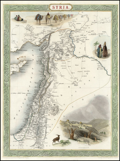 57-Middle East and Holy Land Map By John Tallis