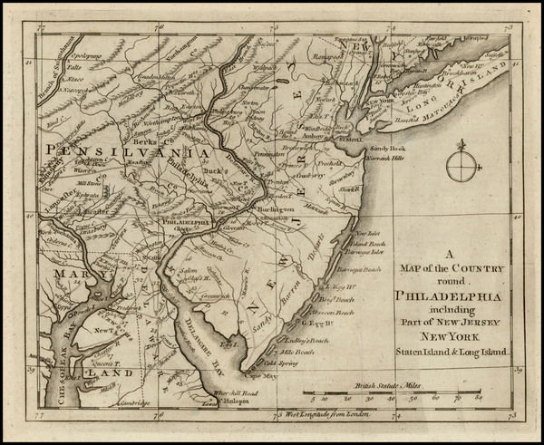 71-Mid-Atlantic Map By Gentleman's Magazine