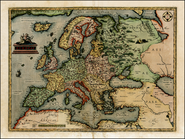47-Europe Map By Abraham Ortelius