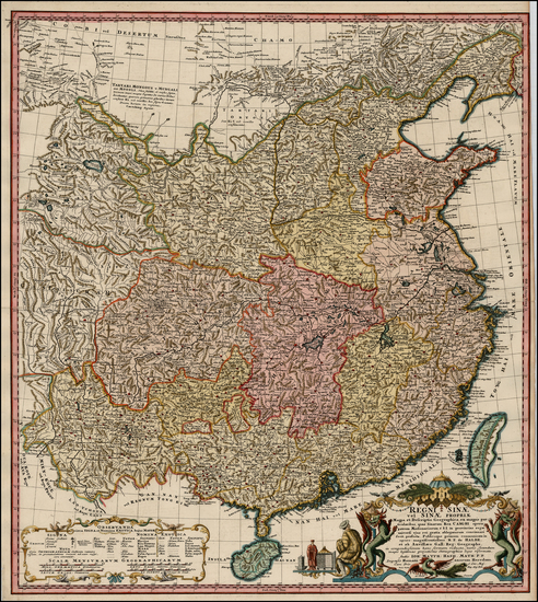 71-Asia, China, Central Asia & Caucasus and Russia in Asia Map By Johann Matthaus Haas