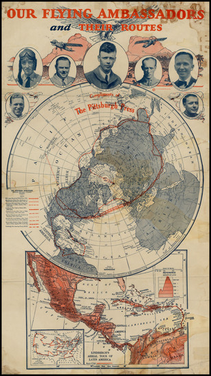 7-World, Northern Hemisphere, United States and Curiosities Map By Hammond & Co.