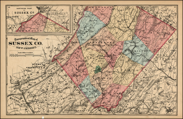 16-Mid-Atlantic Map By Comstock & Cline Beers