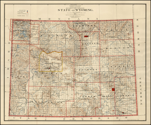 46-Plains and Rocky Mountains Map By General Land Office