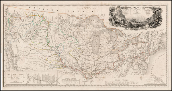 3-United States, South, Midwest, Plains and Rocky Mountains Map By Karl Bodmer / Prince Alexander