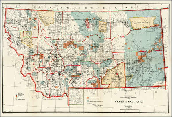 5-Plains and Rocky Mountains Map By U.S. General Land Office