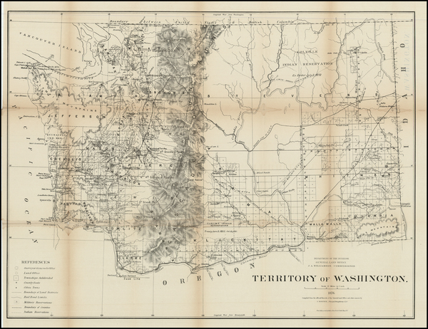 56-Washington Map By General Land Office