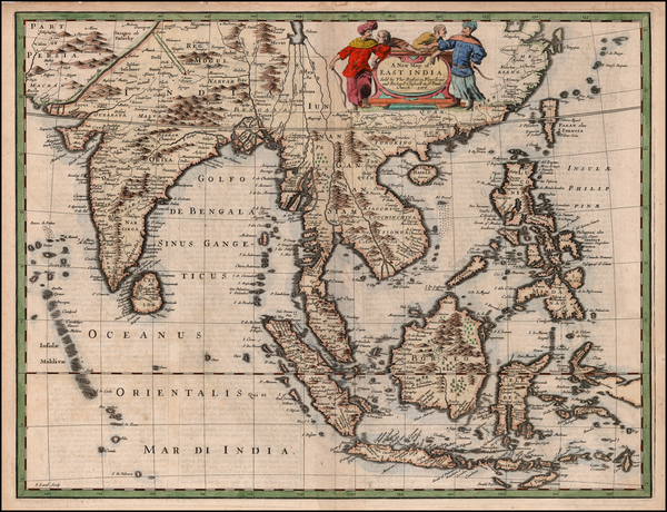 60-China, India, Southeast Asia, Philippines and Other Islands Map By John Speed