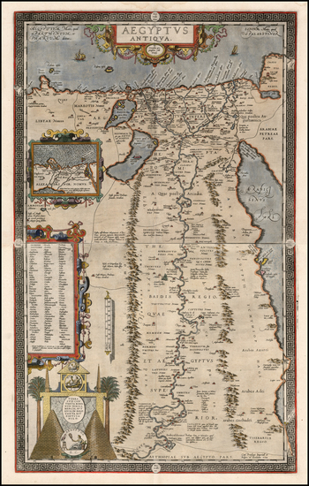 48-Middle East, Egypt and North Africa Map By Abraham Ortelius