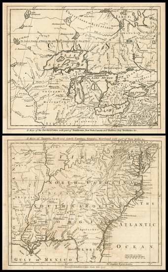 83-United States, New England, Mid-Atlantic and Southeast Map By London Magazine