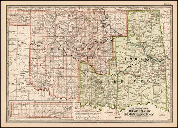 5-Plains and Southwest Map By The Century Company