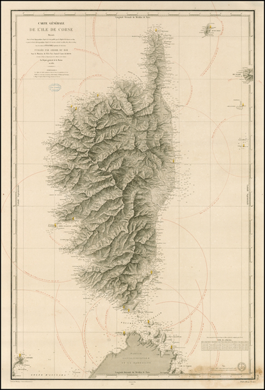 82-France and Balearic Islands Map By Depot de la Marine