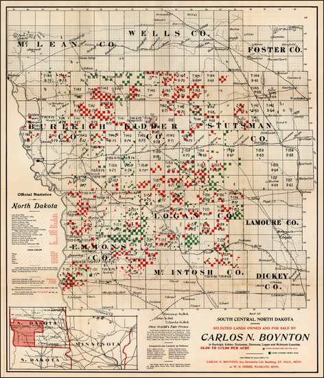 92-Midwest and Plains Map By Carlos N.  Boynton