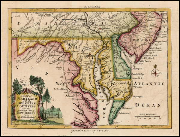 47-Mid-Atlantic and Southeast Map By London Magazine