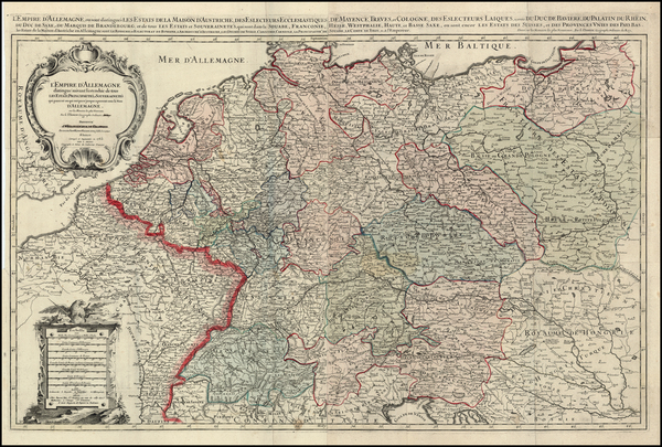 90-Poland, Baltic Countries and Germany Map By Alexis-Hubert Jaillot / Louis Denis