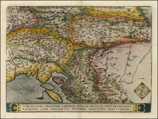 16-Balkans Map By Abraham Ortelius