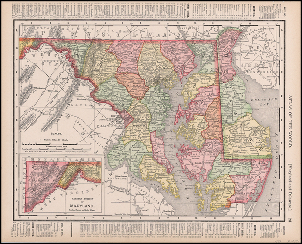 92-Mid-Atlantic Map By Rand McNally & Company