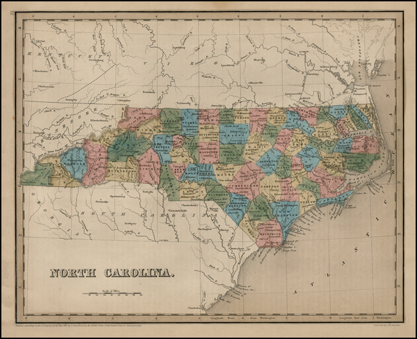 13-Southeast Map By Thomas Gamaliel Bradford