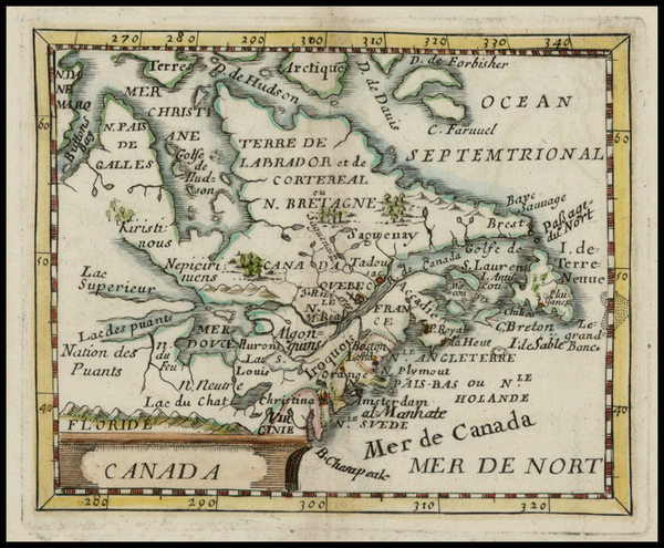 20-New England, Midwest and Canada Map By Pierre Du Val