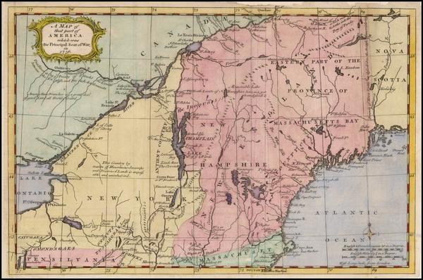 69-New England Map By Gentleman's Magazine