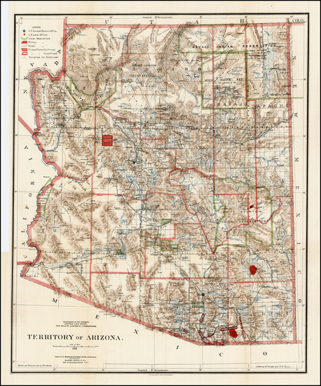 61-Southwest Map By General Land Office