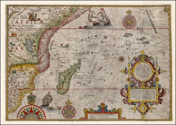 5-Africa, South Africa and East Africa Map By Jan Huygen Van Linschoten