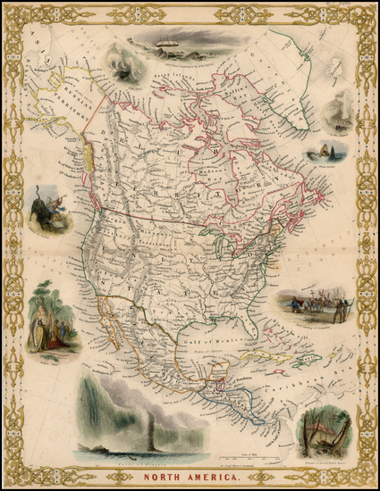 89-North America Map By John Rapkin