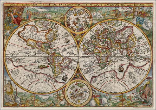 26-World, World, Celestial Maps and Curiosities Map By Petrus Plancius