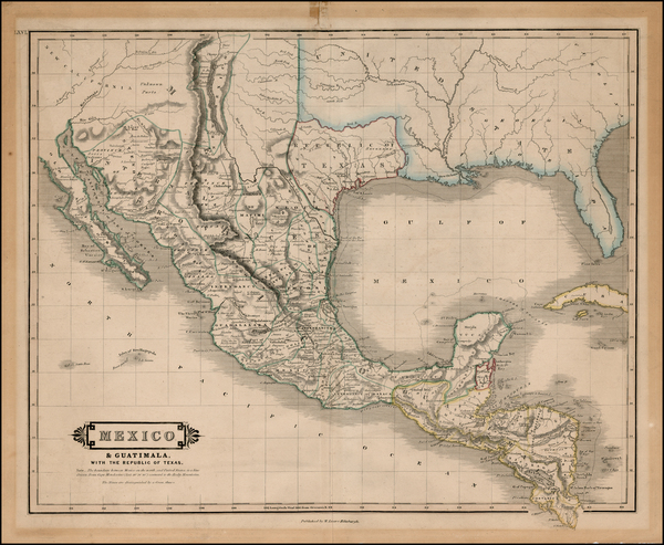 75-Texas, Plains, Southwest, Rocky Mountains and Mexico Map By William Home Lizars