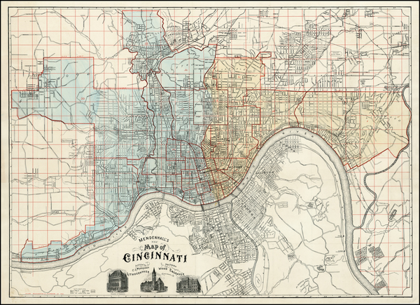 82-Midwest Map By C.S. Mendenhall