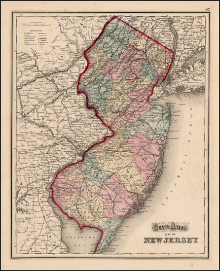 32-Mid-Atlantic Map By O.W. Gray