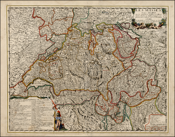 10-Switzerland Map By Jean-Baptiste Nolin